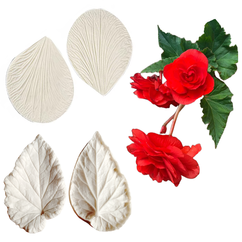 Art Craft Leaves - Begonia Tuberous Veiner Silicone Molds Leaves
