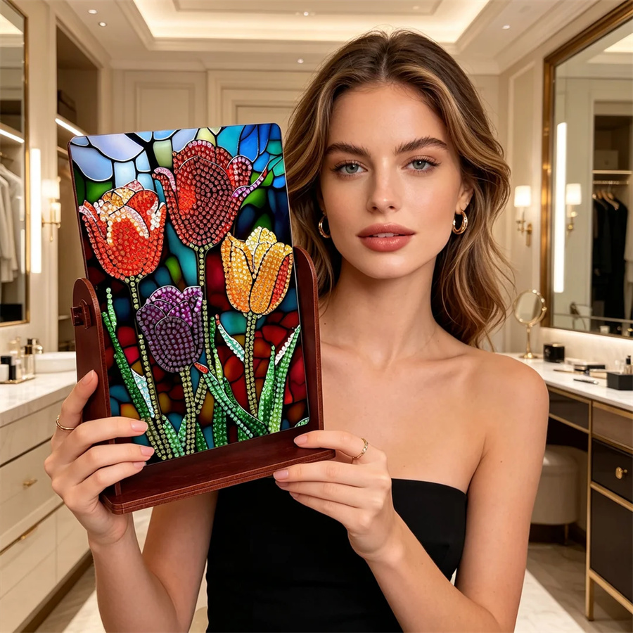 Art Craft Mirror - Rose cosmetic mirror New style gift
