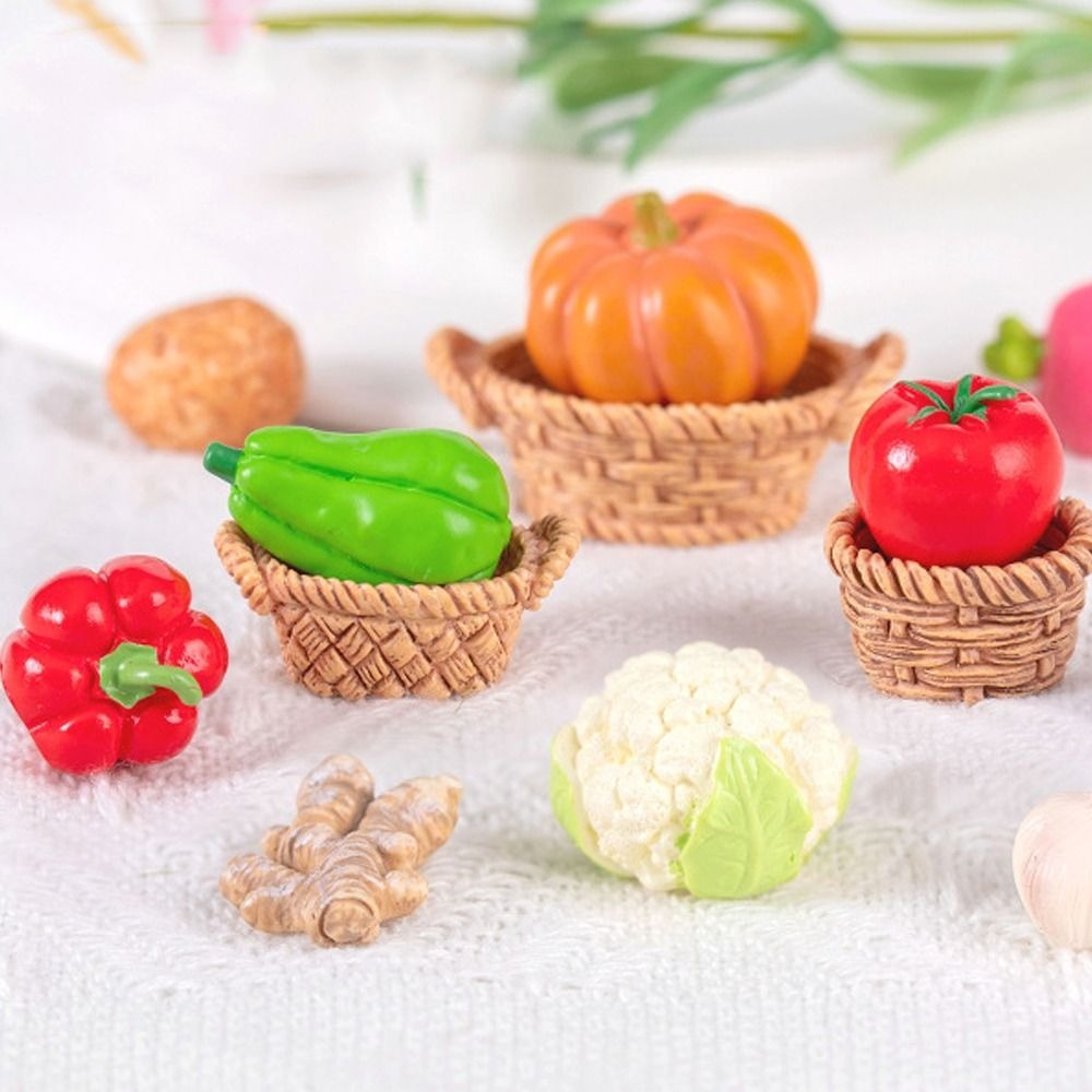 Art And Craft Vegetable - Cute Vegetable Figurines Miniatures Resin Crafts