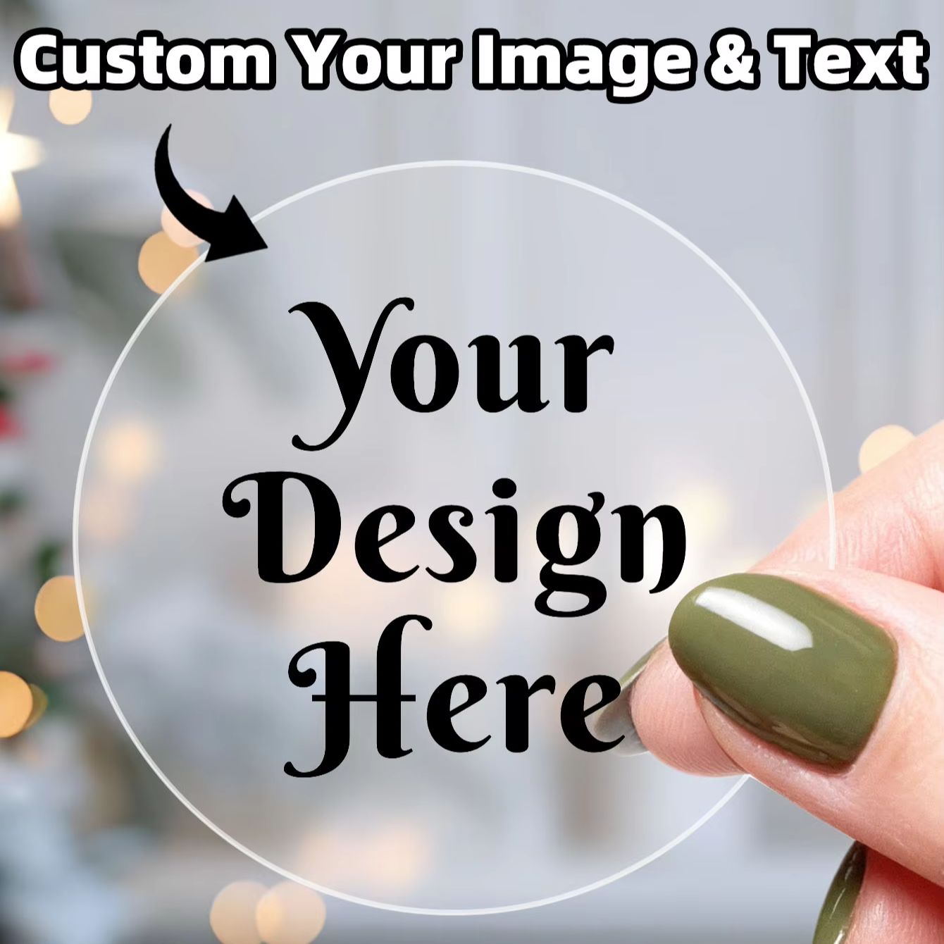 Art Craft Logo - 1‑120Pcs Custom Round Stickers, DIY Personalized