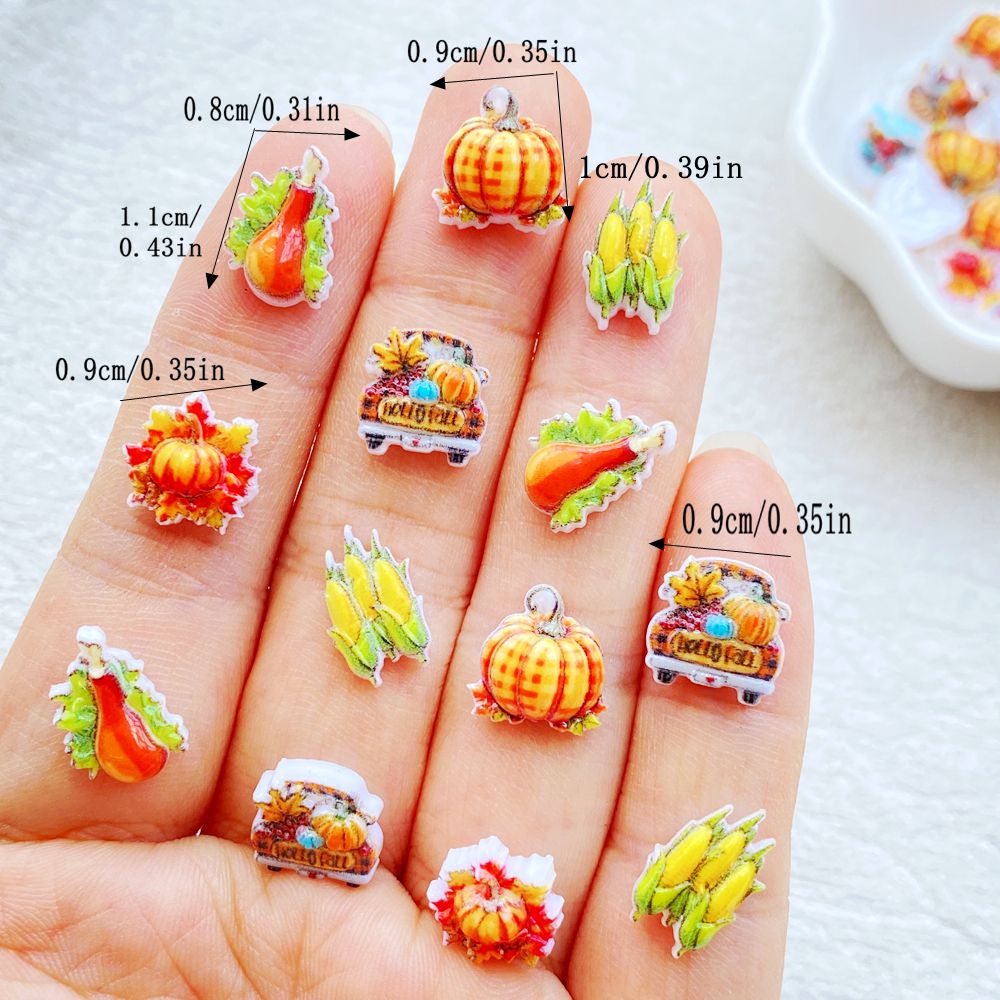 50Pcs Fall Thanksgiving Resin  - огляд і ціна Art Craft Leaves