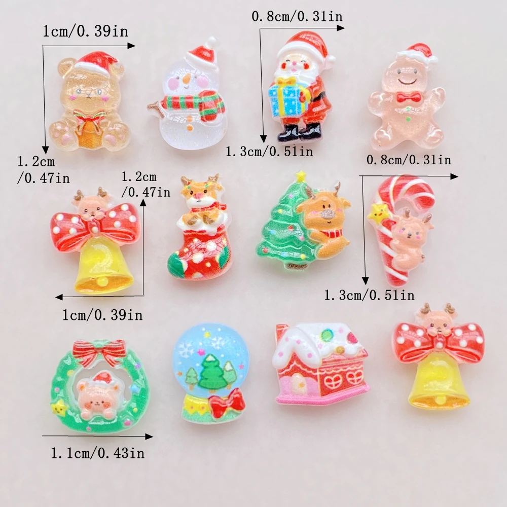 50pcs Resin Mini Cartoon Chris - огляд і ціна Art Craft Christmas Tree