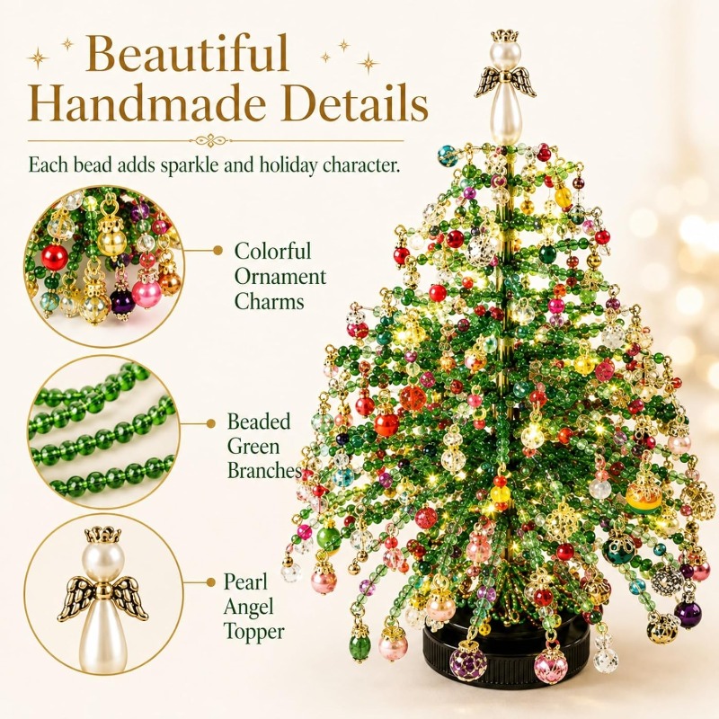 Beaded Christmas Tree Craft Ki - огляд і ціна Art Craft Christmas Tree