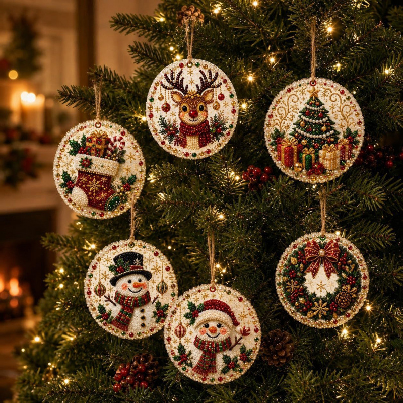 6pcs DIY Diamond Art Painting  - огляд і ціна Art Craft Christmas Tree