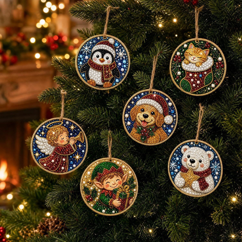 6pcs DIY Diamond Art Painting  - огляд і ціна Art Craft Christmas Tree