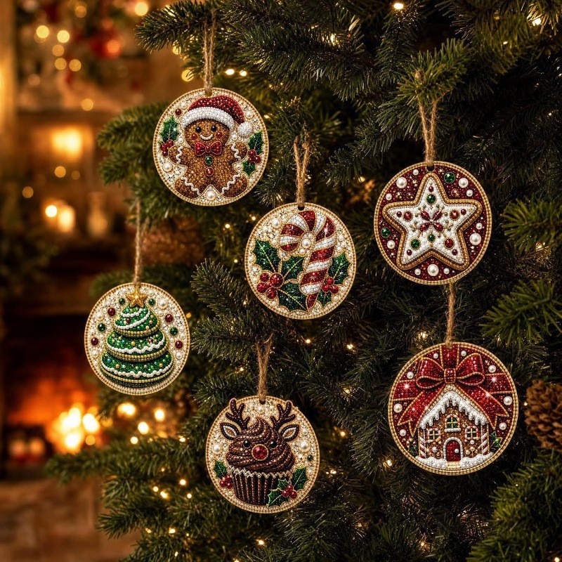 6pcs DIY Diamond Art Painting  - огляд і ціна Art Craft Christmas Tree