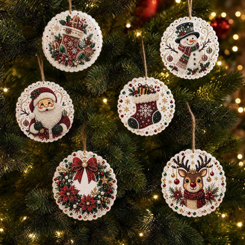 6pcs DIY Diamond Art Painting  - огляд і ціна Art Craft Christmas Tree