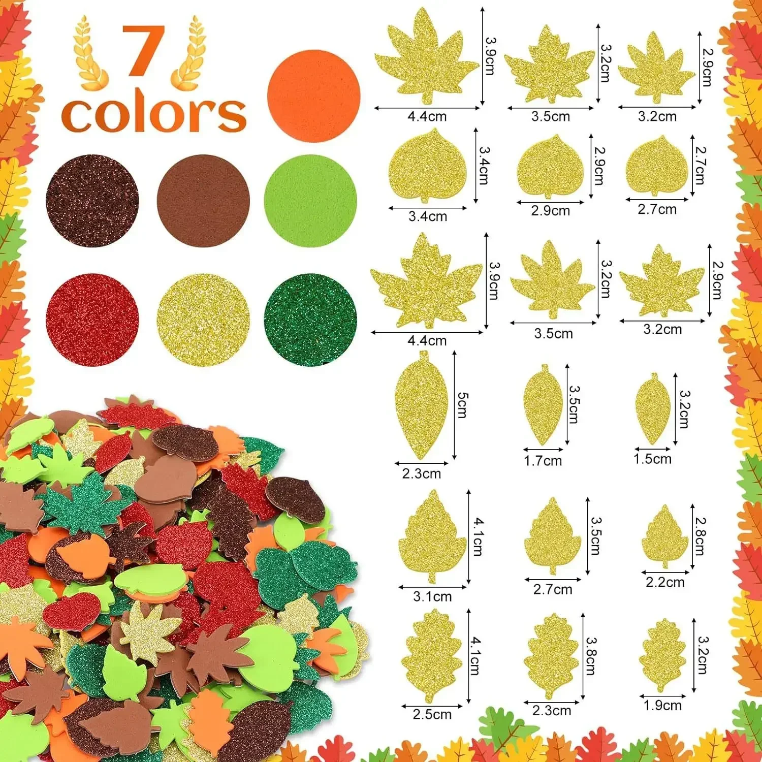 Thanksgiving, Fall Craft Kit F - огляд і ціна Art Craft Leaves