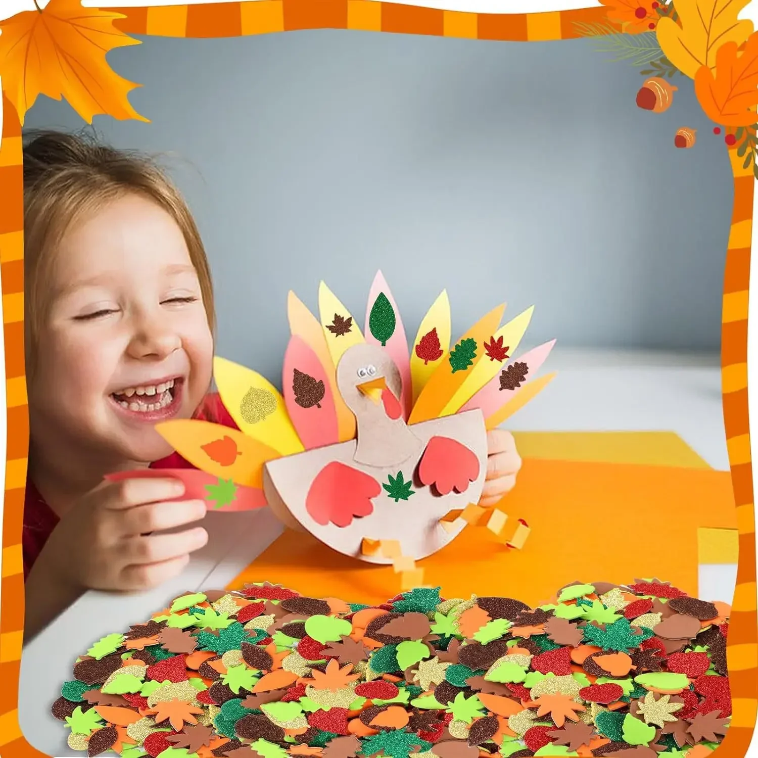 Thanksgiving, Fall Craft Kit F - огляд і ціна Art Craft Leaves