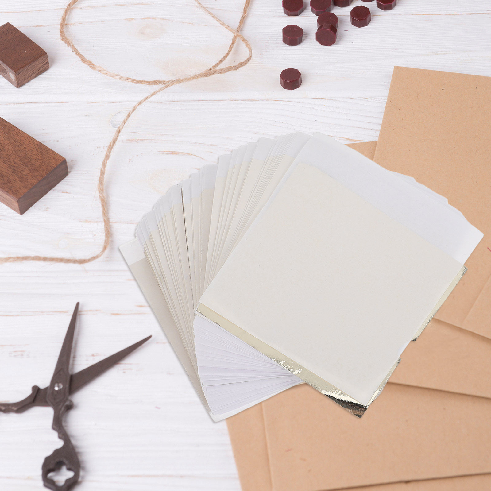 200Pcs Gold Leaf Paper Vintage - огляд і ціна Art Craft Leaves