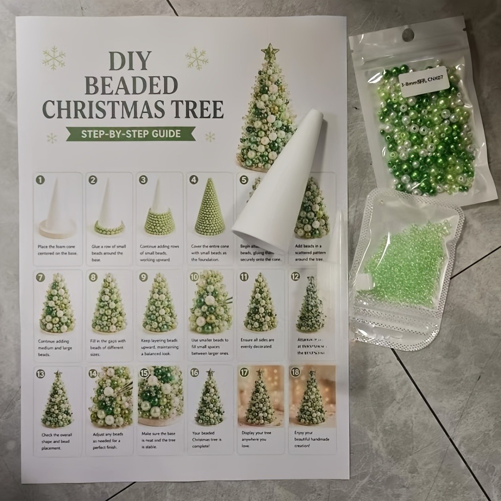 DIY Beaded Christmas Tree Kit, - огляд і ціна Art Craft Christmas Tree