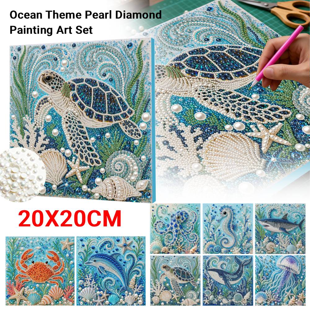 Ocean Theme DIY Pearl Diamond  - огляд і ціна Art Craft Jellyfish