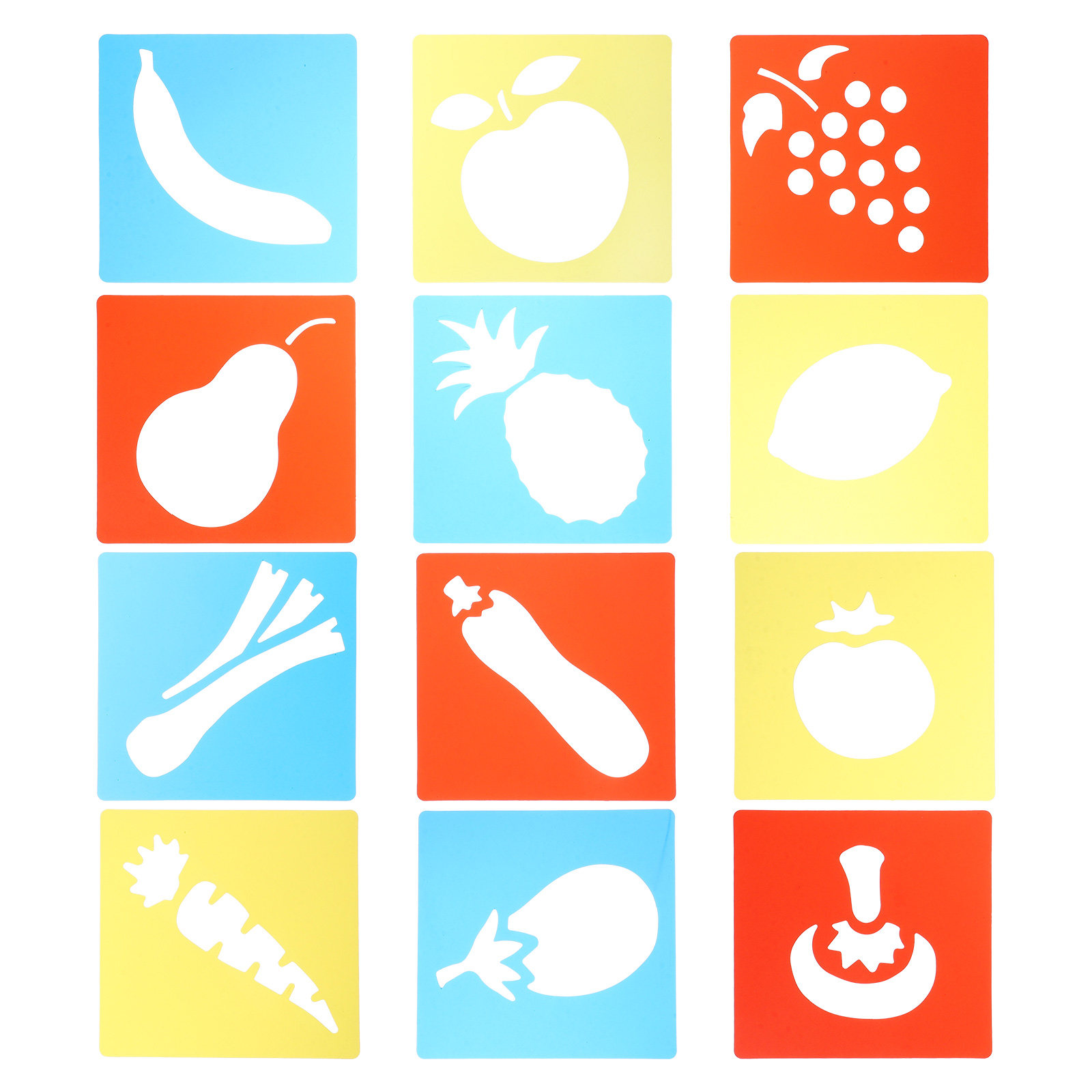 12Pcs Plastic Drawing Template - огляд і ціна Art And Craft Vegetable