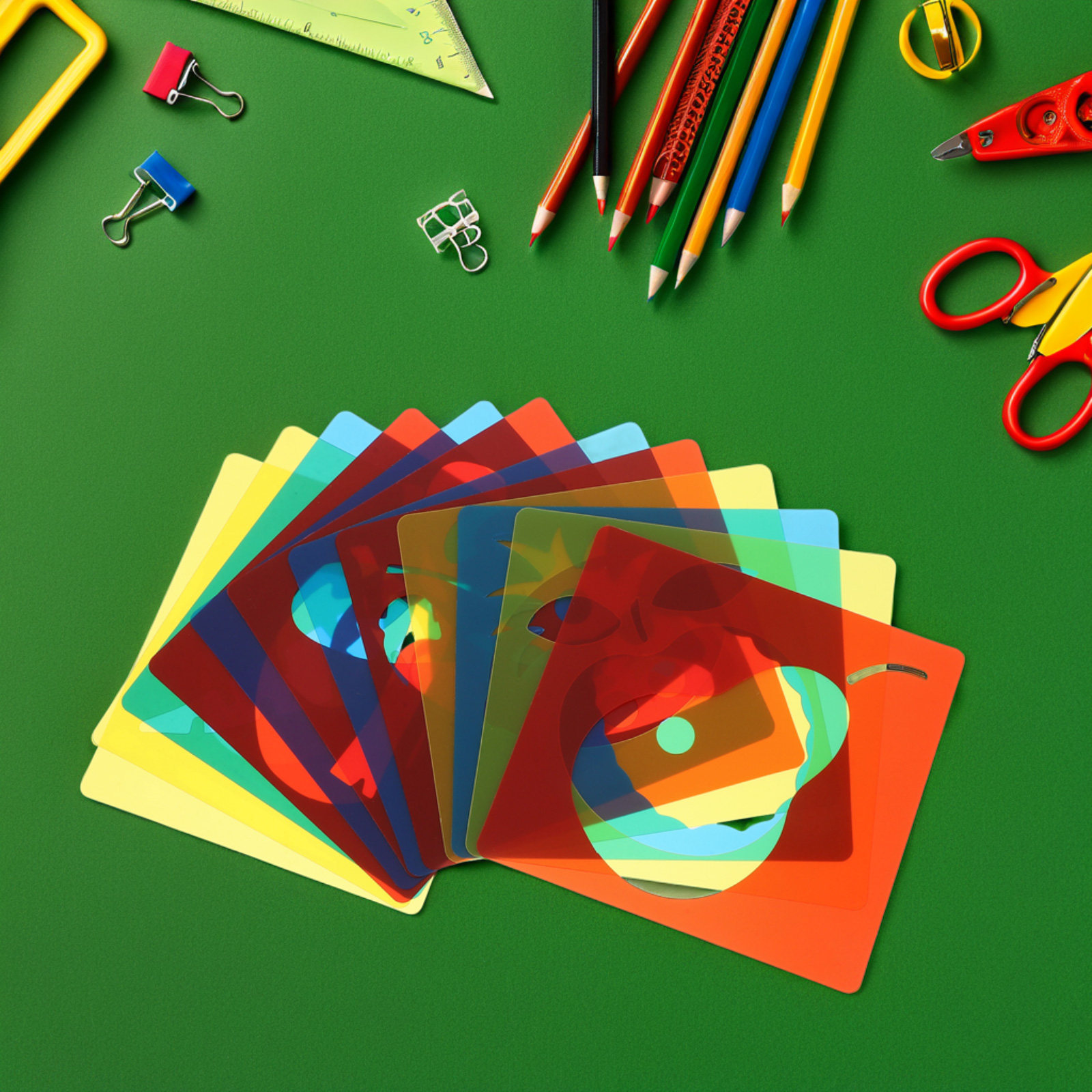 12Pcs Plastic Drawing Template - огляд і ціна Art And Craft Vegetable
