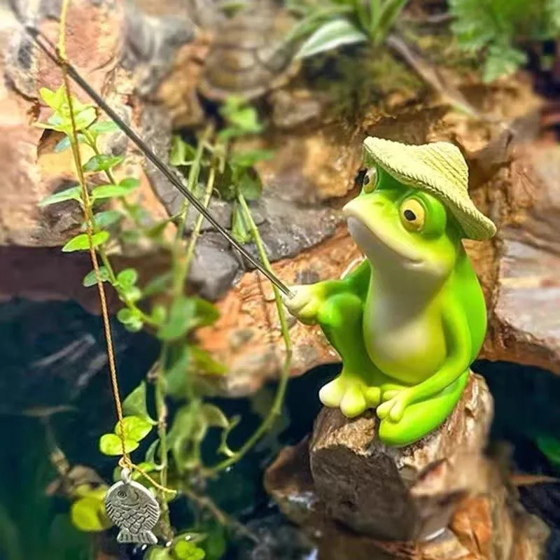Cartoon Resin Frog Figurine Cr - огляд і ціна Art Craft Leaves