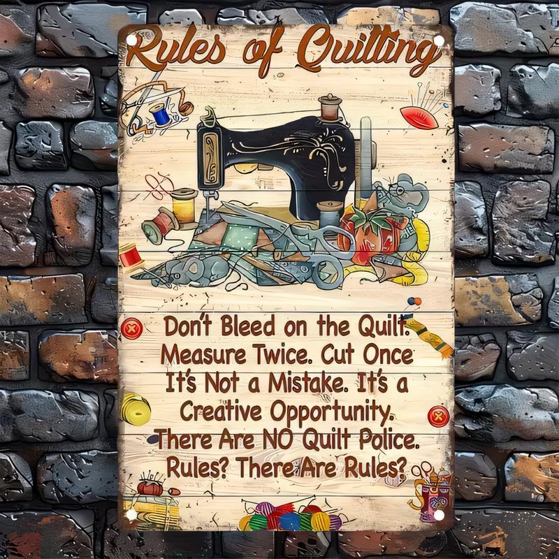 Vintage Quilting Rules Metal T - огляд і ціна Art Craft Quotes