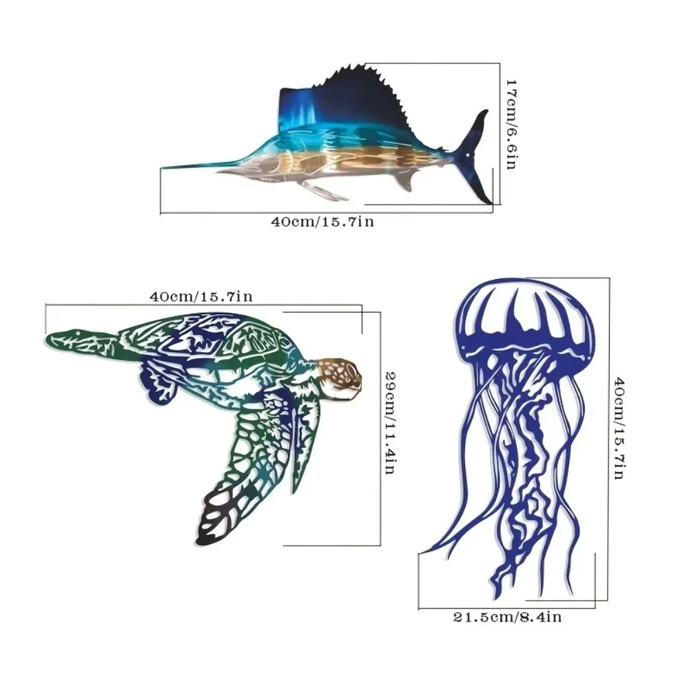 CIFBUY Metal Wall Art Swordfis - огляд і ціна Art Craft Jellyfish