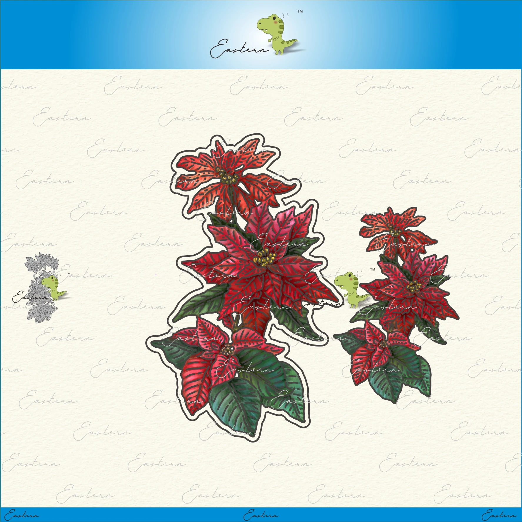 Pure Poinsettia Die Set metal  - огляд і ціна Stencil Cutting Plotter